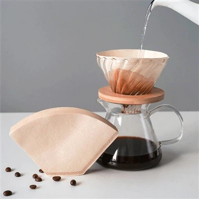 Paper de filtre de cafè en forma de ventall-en forma d'U